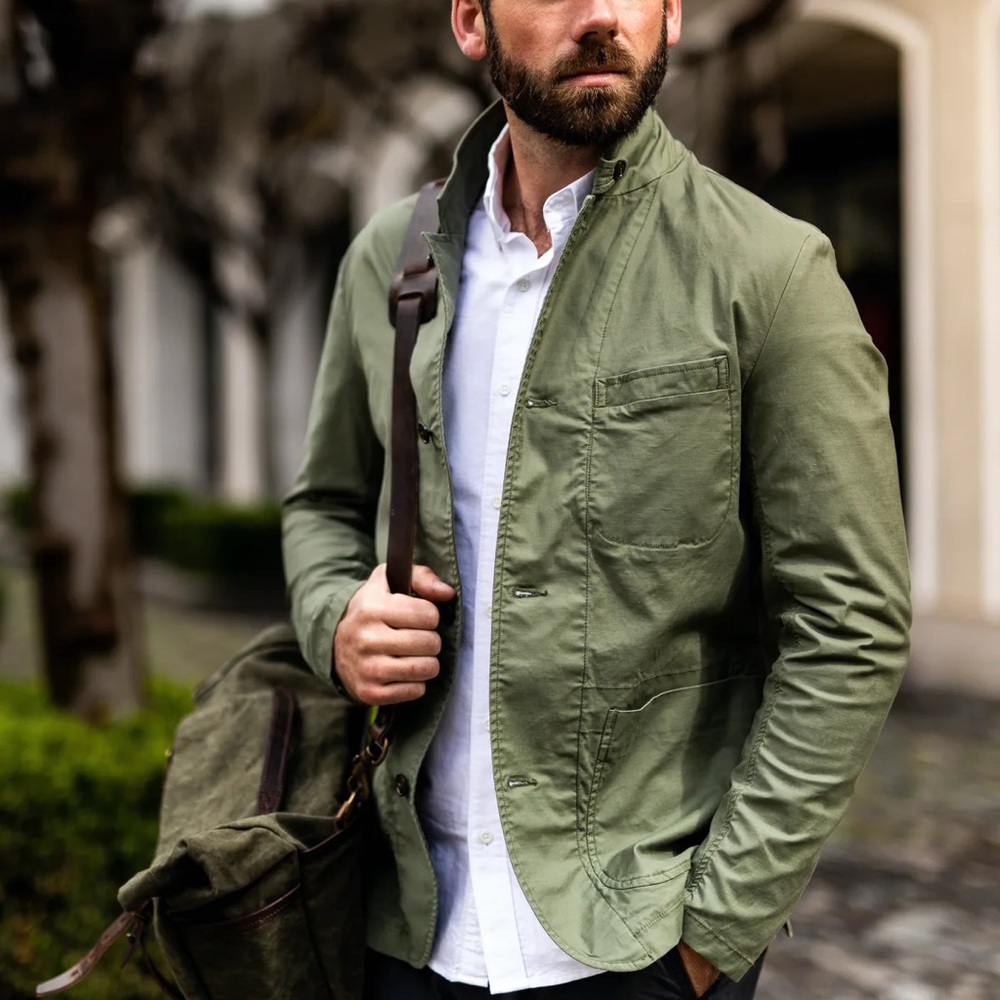 Relwen Utility Trap Field Blazer Olive Green Med